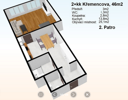 Pronájem bytu 2+kk 46 m² Křemencova, Praha 1 - Nové Město Pronájem bytu 2+kk 46 m² Křemencova, Praha 1 - Nové Město